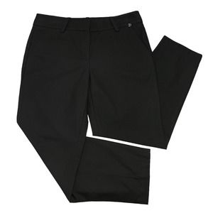 Trina Turk Mid Rise Cropped Pant Stretch Career Capsule Wardrobe Black Size 4